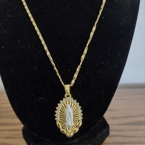 Virgin Mary 18k Gold Necklace 😍